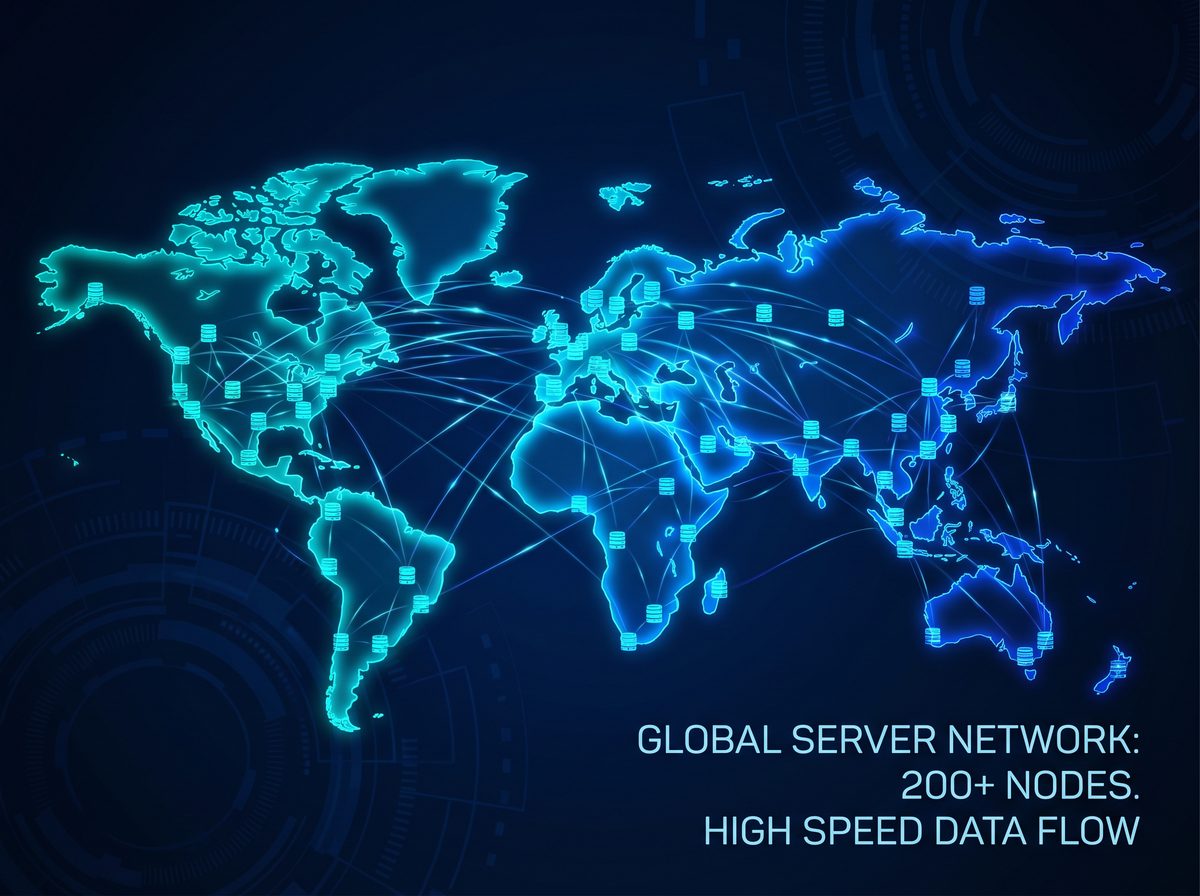 喷锚加速器全球服务器节点分布图
